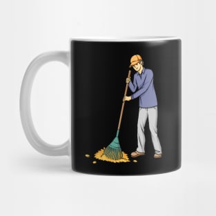 Raking Leaves Autumn Gardening Mug